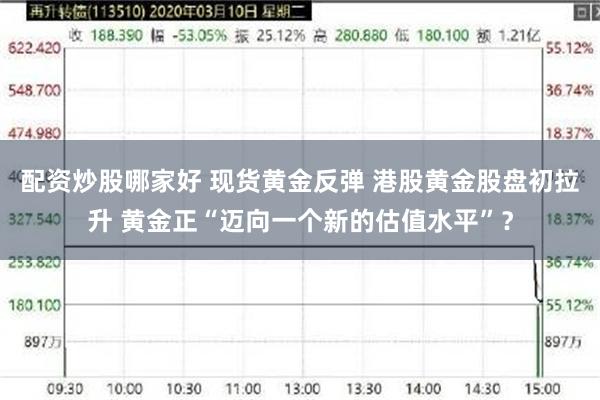 配资炒股哪家好 现货黄金反弹 港股黄金股盘初拉升 黄金正“迈向一个新的估值水平”？