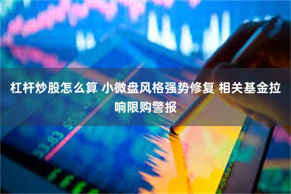 杠杆炒股怎么算 小微盘风格强势修复 相关基金拉响限购警报