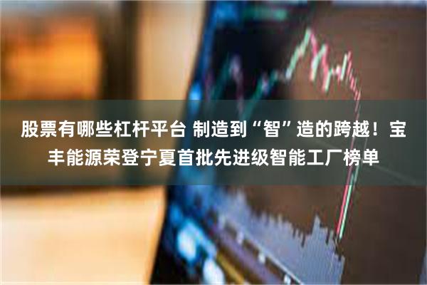 股票有哪些杠杆平台 制造到“智”造的跨越！宝丰能源荣登宁夏首批先进级智能工厂榜单