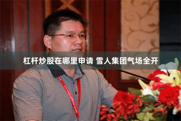 杠杆炒股在哪里申请 雪人集团气场全开