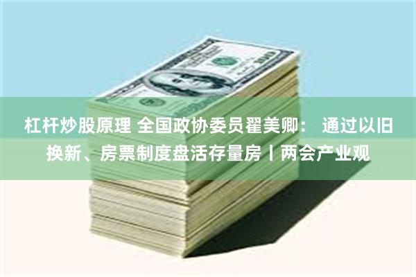 杠杆炒股原理 全国政协委员翟美卿： 通过以旧换新、房票制度盘活存量房丨两会产业观
