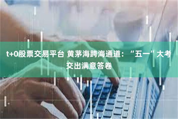 t+0股票交易平台 黄茅海跨海通道：“五一”大考交出满意答卷