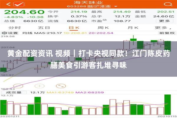 黄金配资资讯 视频｜打卡央视同款！江门陈皮药膳美食引游客扎堆寻味