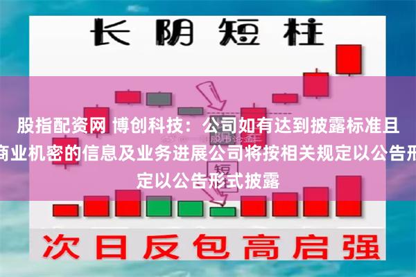 股指配资网 博创科技：公司如有达到披露标准且未涉及商业机密的信息及业务进展公司将按相关规定以公告形式披露