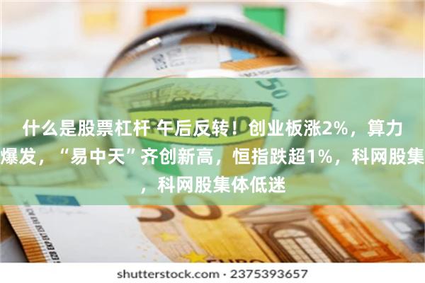 什么是股票杠杆 午后反转！创业板涨2%，算力硬件大爆发，“易中天”齐创新高，恒指跌超1%，科网股集体低迷