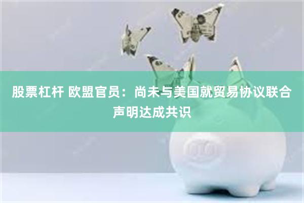 股票杠杆 欧盟官员：尚未与美国就贸易协议联合声明达成共识