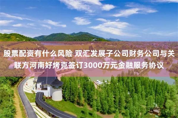 股票配资有什么风险 双汇发展子公司财务公司与关联方河南好烤克签订3000万元金融服务协议