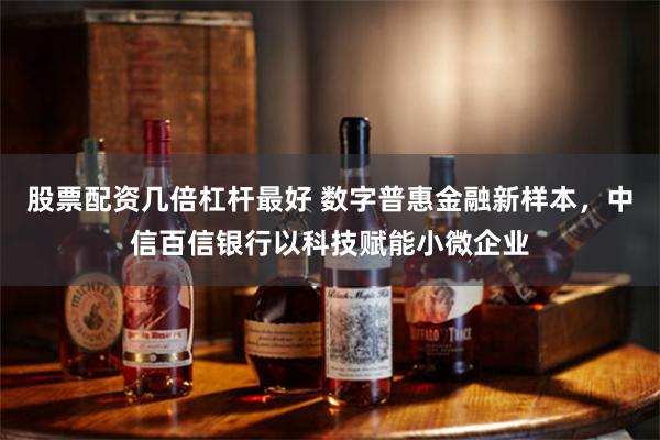 股票配资几倍杠杆最好 数字普惠金融新样本，中信百信银行以科技赋能小微企业