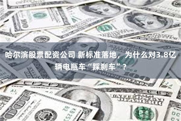 哈尔滨股票配资公司 新标准落地，为什么对3.8亿辆电瓶车“踩刹车”？