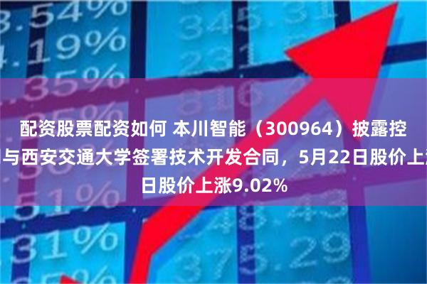 配资股票配资如何 本川智能（300964）披露控股子公司与西安交通大学签署技术开发合同，5月22日股价上涨9.02%
