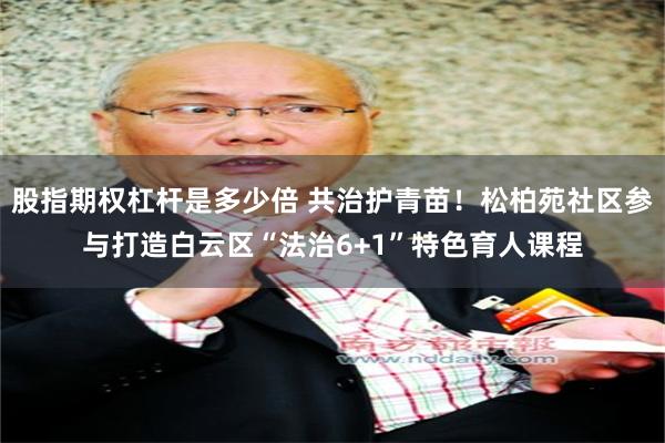 股指期权杠杆是多少倍 共治护青苗！松柏苑社区参与打造白云区“法治6+1”特色育人课程