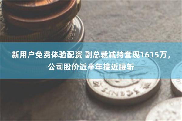 新用户免费体验配资 副总裁减持套现1615万,公司股价近半年接近腰斩