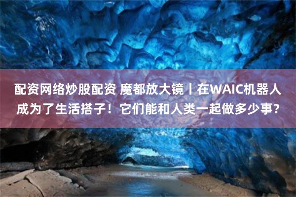 配资网络炒股配资 魔都放大镜丨在WAIC机器人成为了生活搭子！它们能和人类一起做多少事？