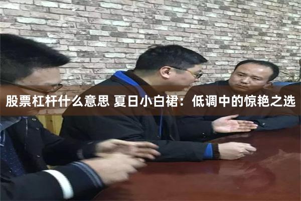 股票杠杆什么意思 夏日小白裙：低调中的惊艳之选