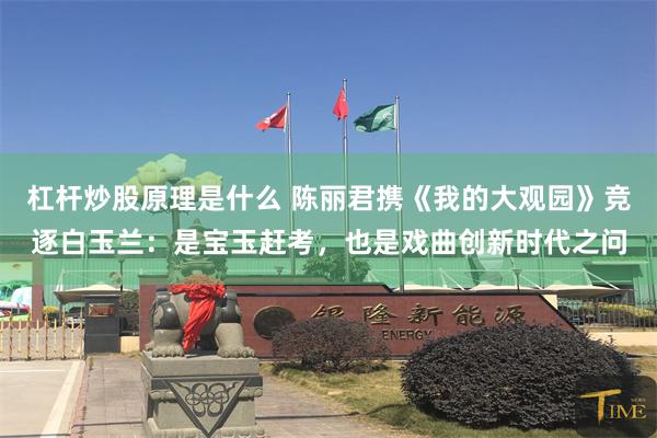 杠杆炒股原理是什么 陈丽君携《我的大观园》竞逐白玉兰：是宝玉赶考，也是戏曲创新时代之问